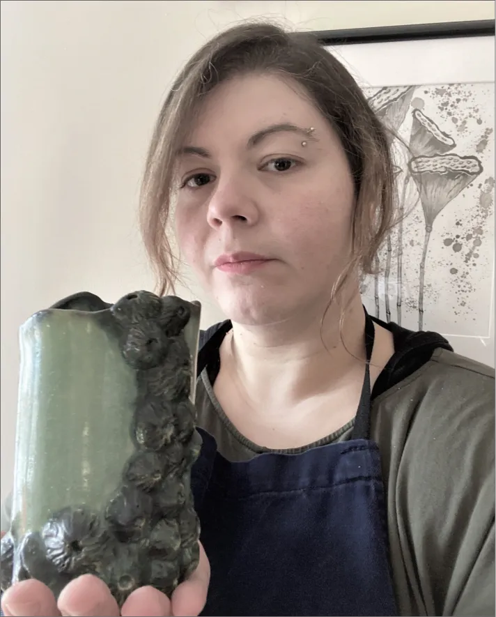 Portrait of Andreia Rodrigues in her studio