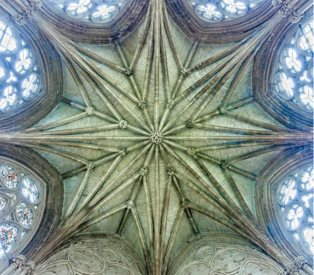 Chapter House ceiling with kind permission of Southwell Cathedral Chapter. Photo by Richard Jarvis.