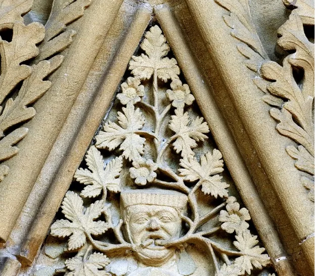 Green Man carving with kind permission of Southwell Cathedral Chapter. Photo by Richard Jarvis.